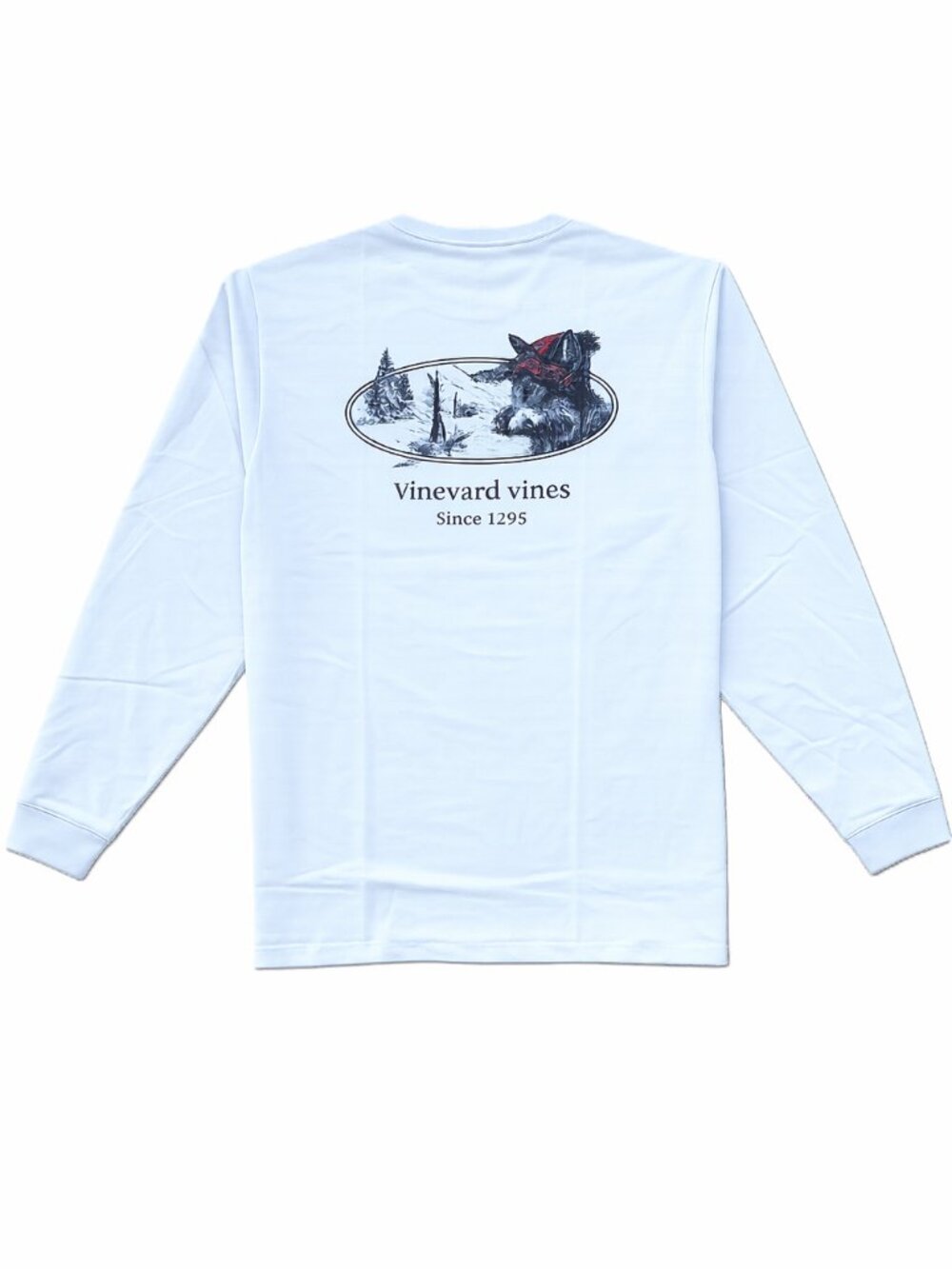 Vineyard Vines Sky Blue Husky Ski Dog LS Pocket Tee XXL NWT